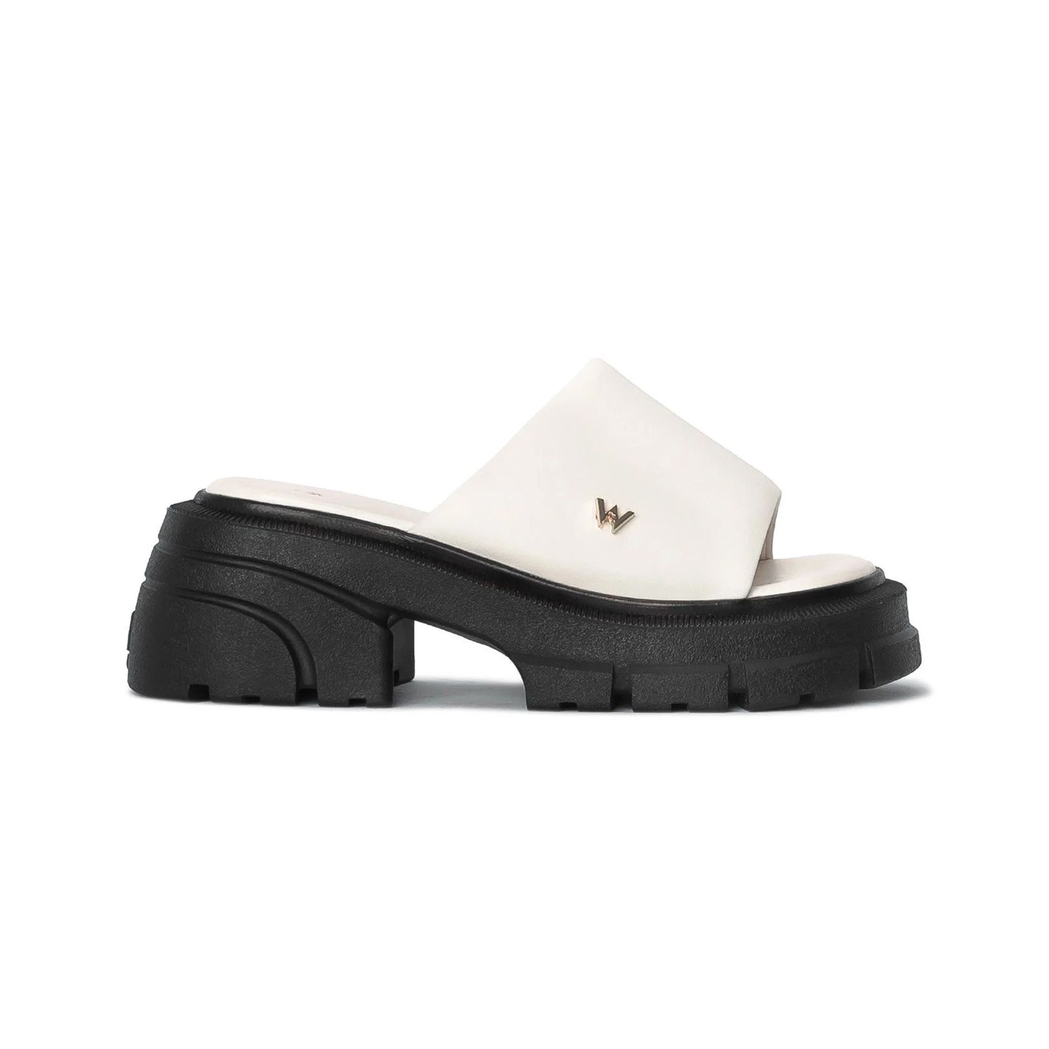 THE QUEEN WOLF MULE SANDAL - CREAM WHITE