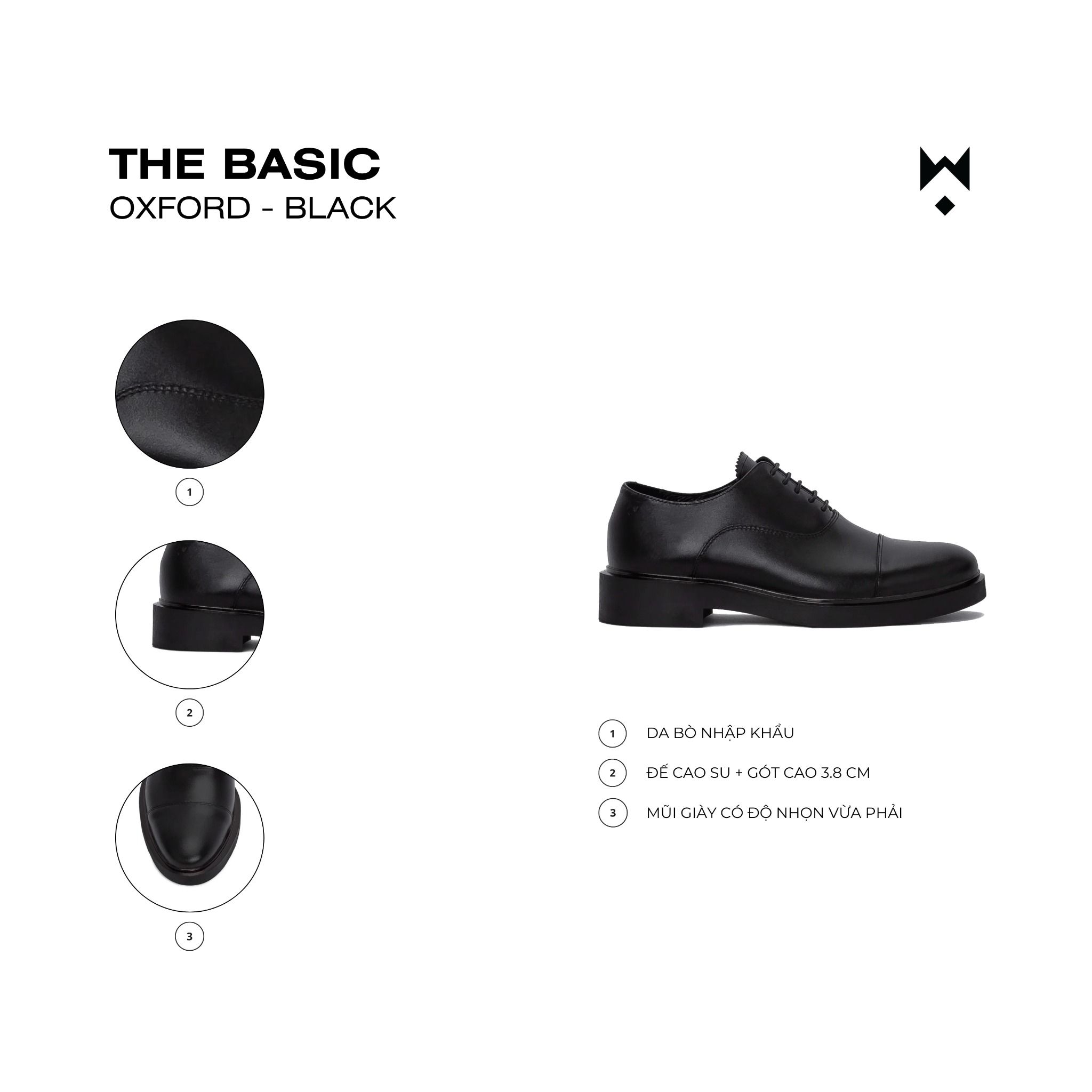 THE BASIC WOLF OXFORD - BLACK