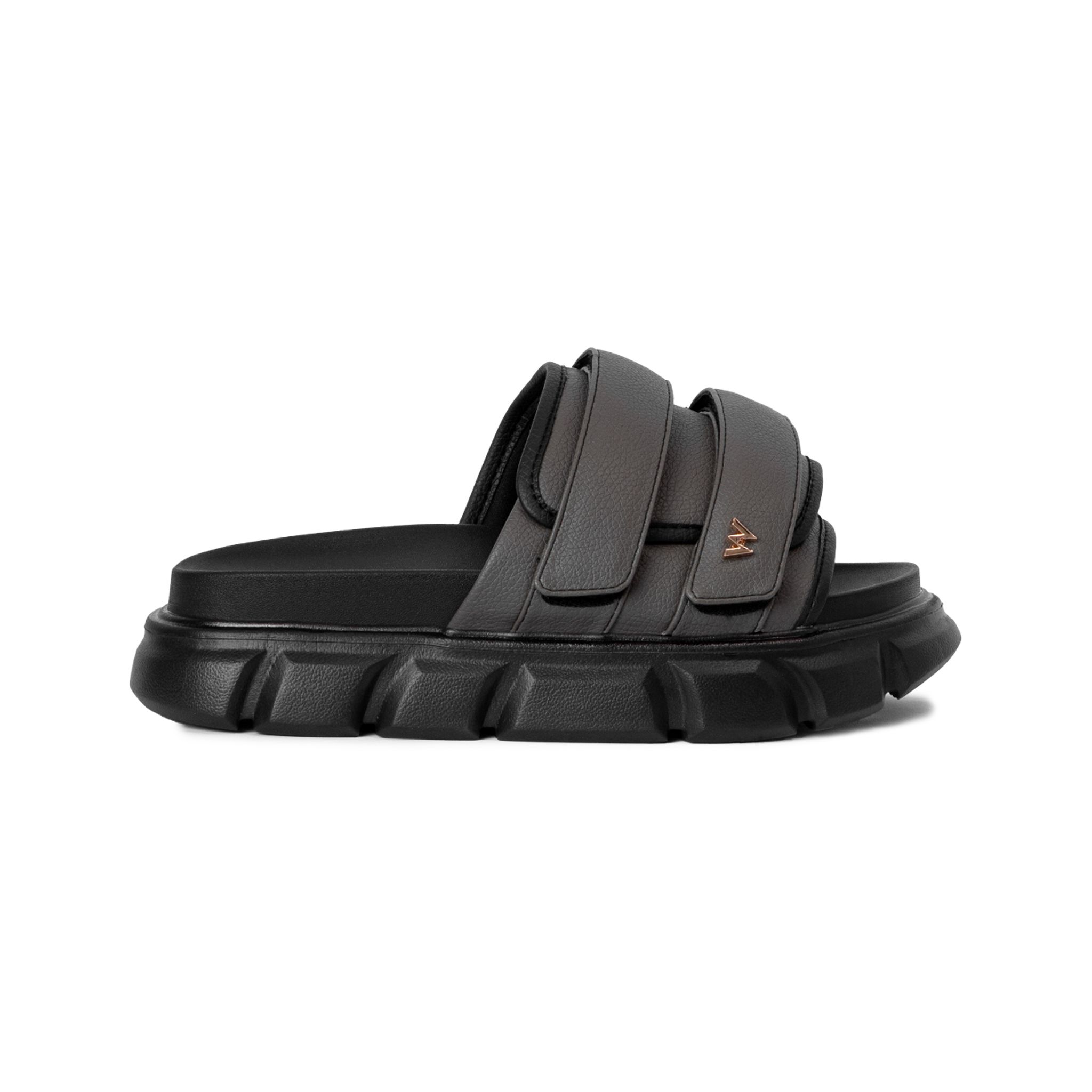 THEWOLF ESSENTIAL STRAP SLIDE SANDAL - GREY