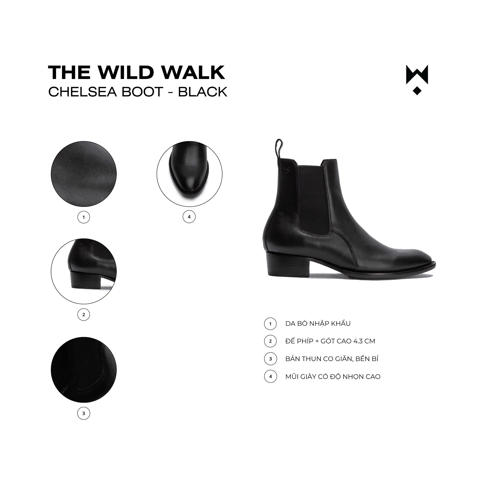 THE WILD WALK CHELSEA BOOT – BLACK
