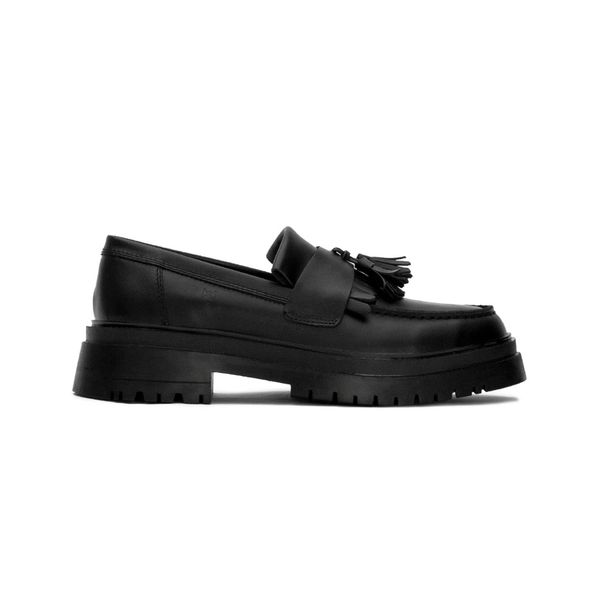  THE LADY WOLF CHUNKY TASSEL LOAFER - BLACK 