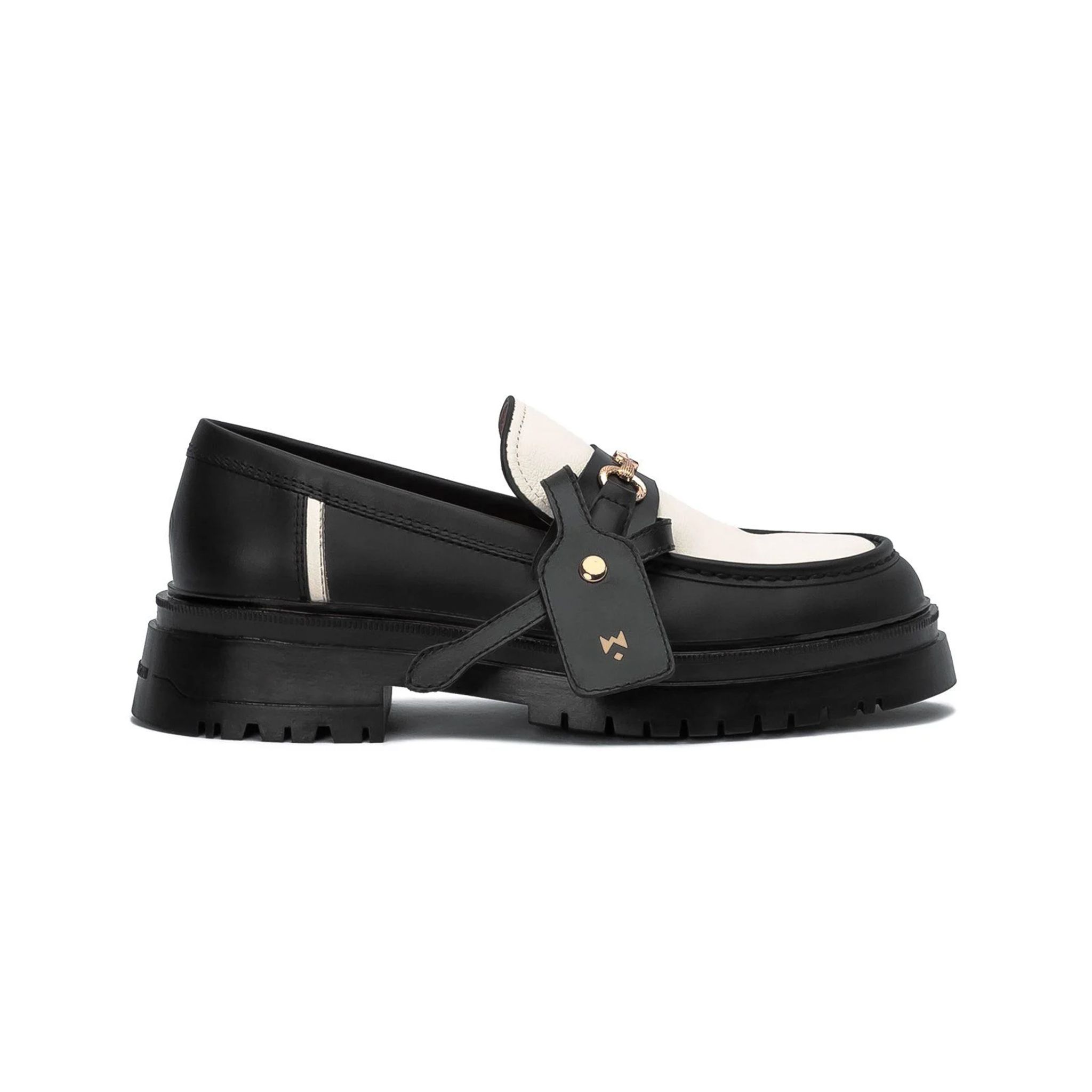 THE SEAN WOLF CHUNKY LOAFER - BLACK OFF WHITE