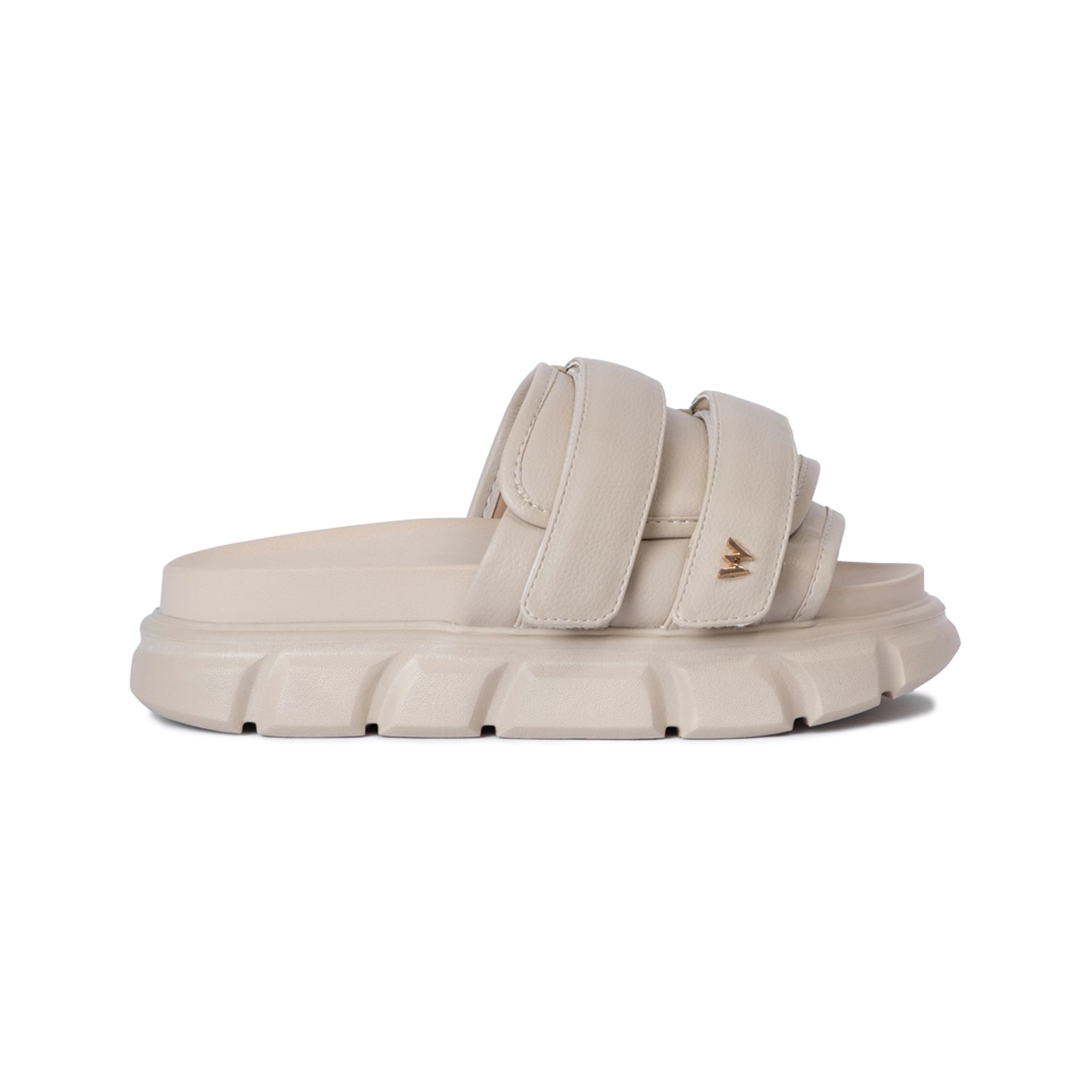 THEWOLF ESSENTIAL STRAP SLIDE SANDAL - BEIGE