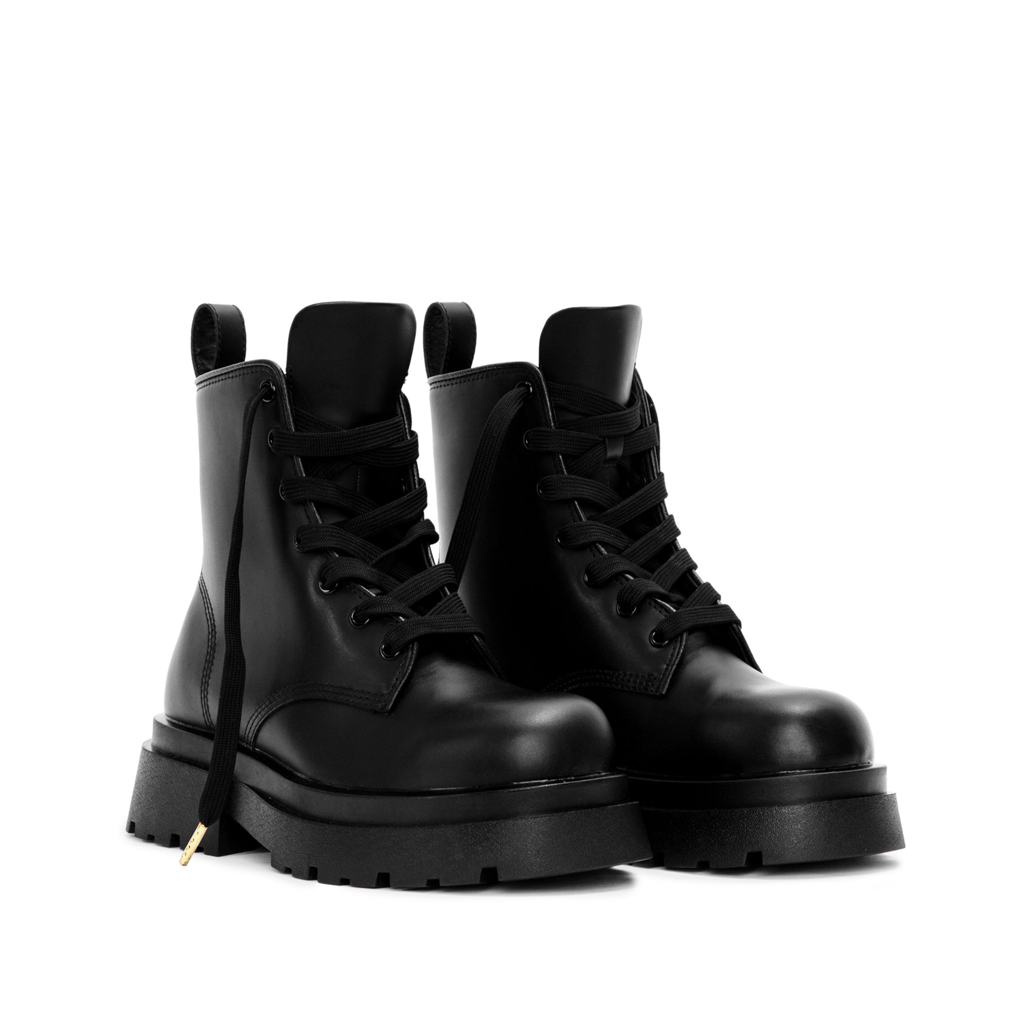 THE CHUNKY WOLF COMBAT BOOT SS24 - BLACK