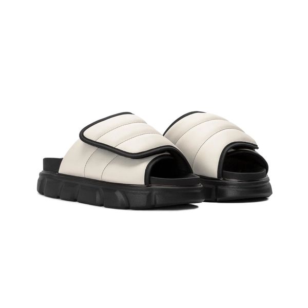  THE LARVA WOLF SLIDE SANDAL - CREAM WHITE 