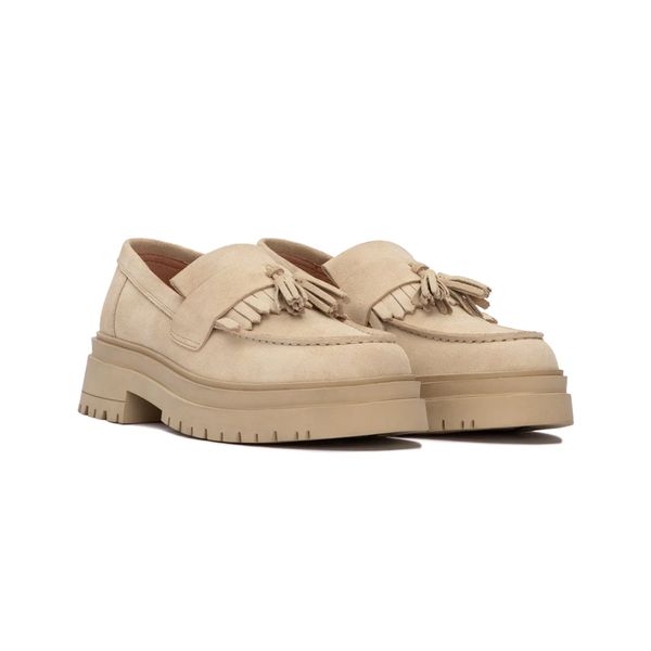  THE LADY WOLF CHUNKY TASSEL LOAFER - TAN 