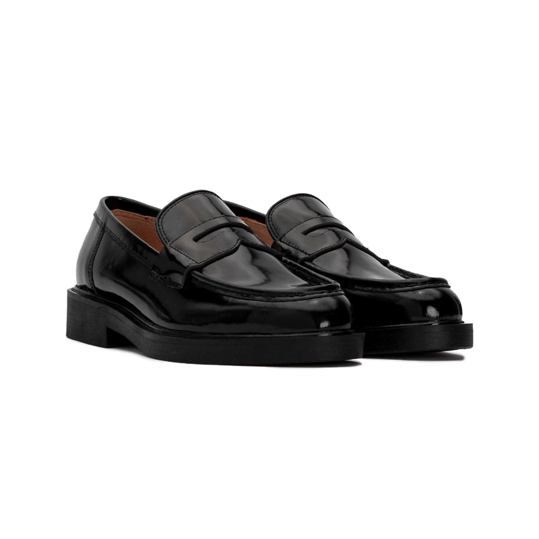 THE SEAN LADY WOLF PENNY LOAFER - SHINY BLACK