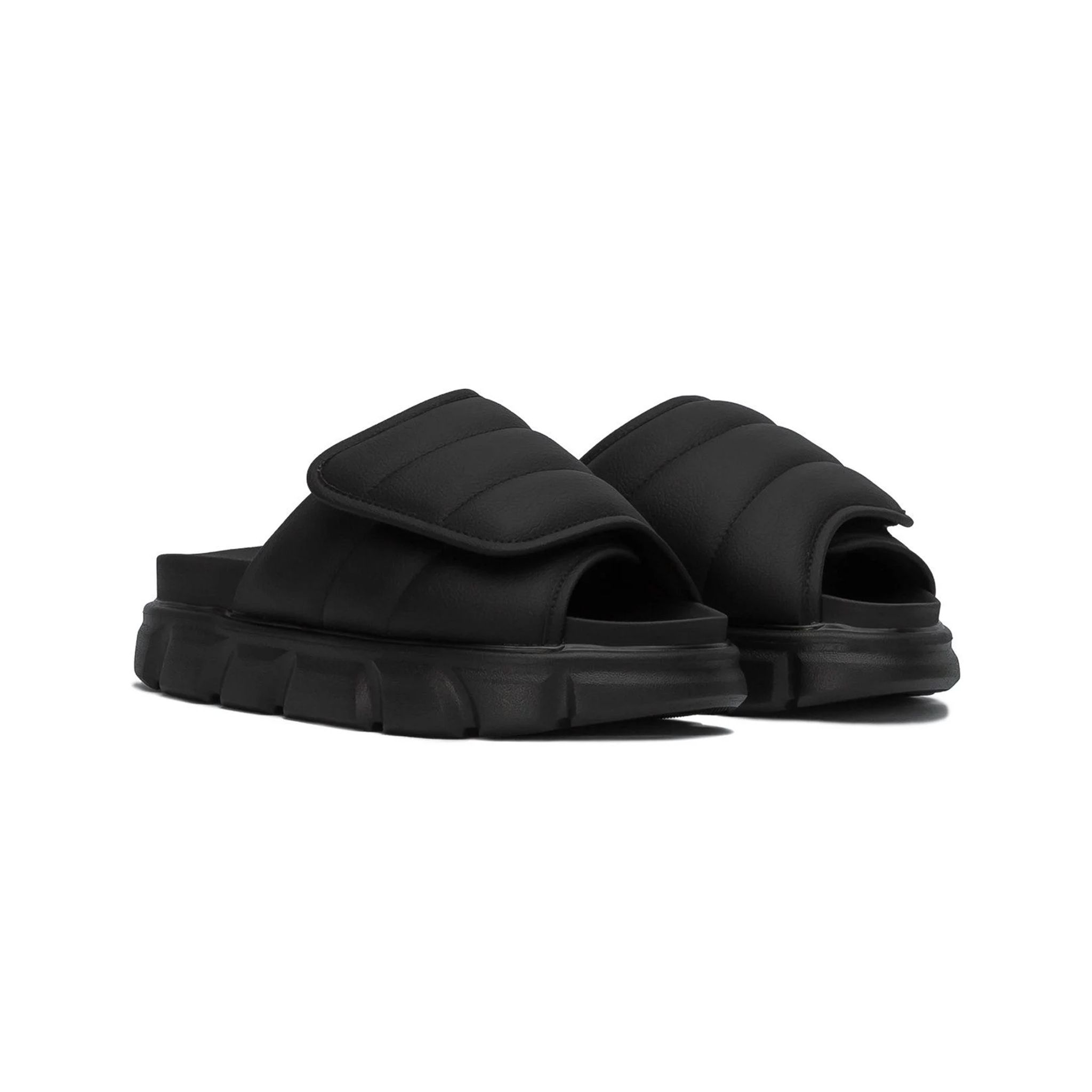 THE LARVA LADY WOLF SLIDE SANDAL - FULL BLACK