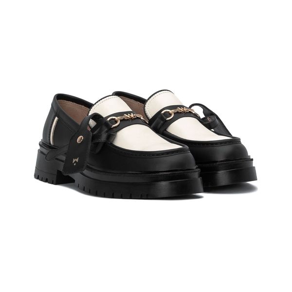  THE SEAN WOLF CHUNKY LOAFER - BLACK OFF WHITE 