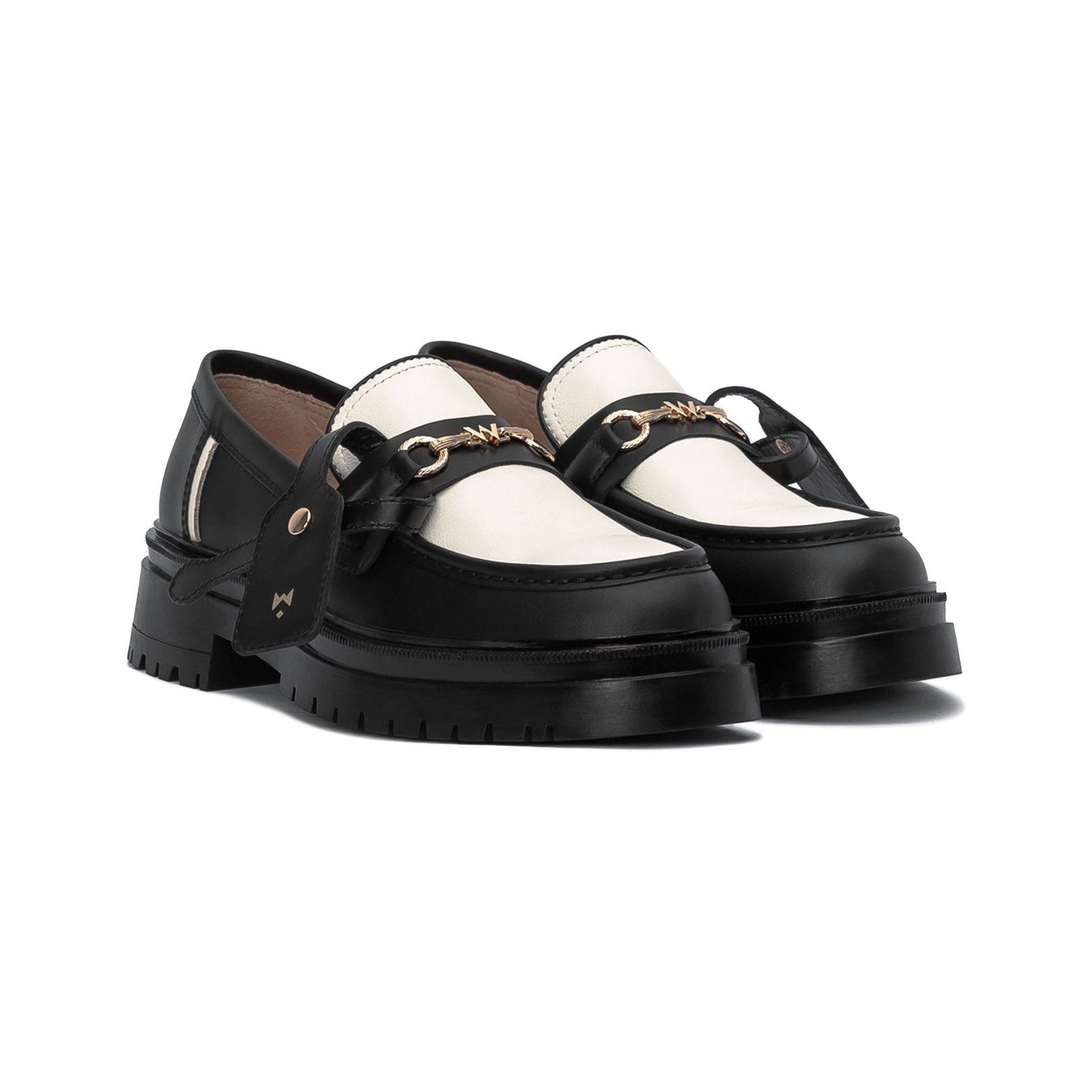 THE SEAN WOLF CHUNKY LOAFER - BLACK OFF WHITE