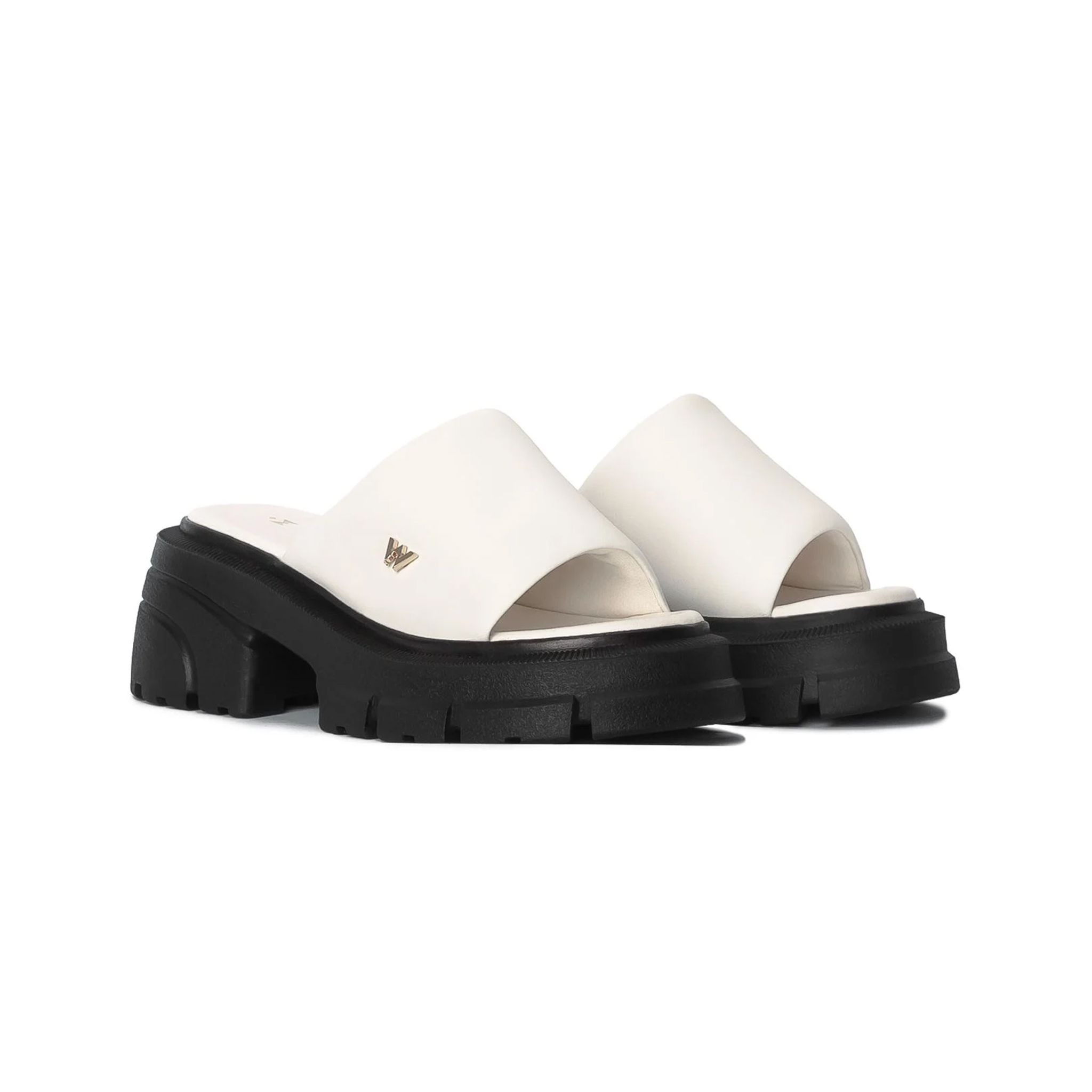 THE QUEEN WOLF MULE SANDAL - CREAM WHITE