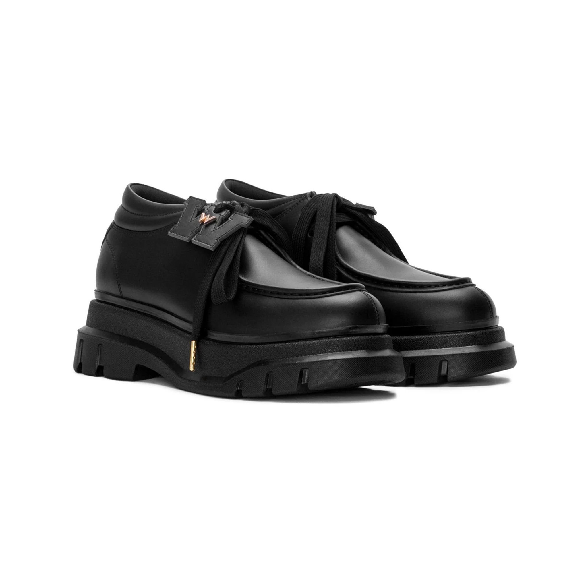 THE LADY WOLF R&E DERBY 4 EYELET - BLACK