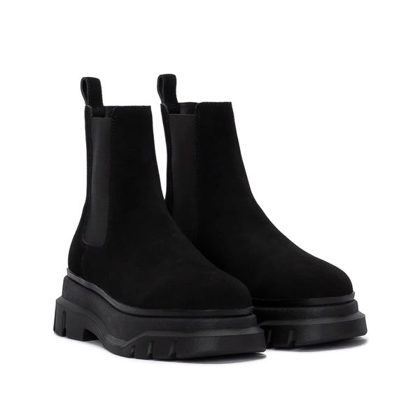  THE MARS LADY WOLF CHELSEA BOOT - BLACK SUEDE 