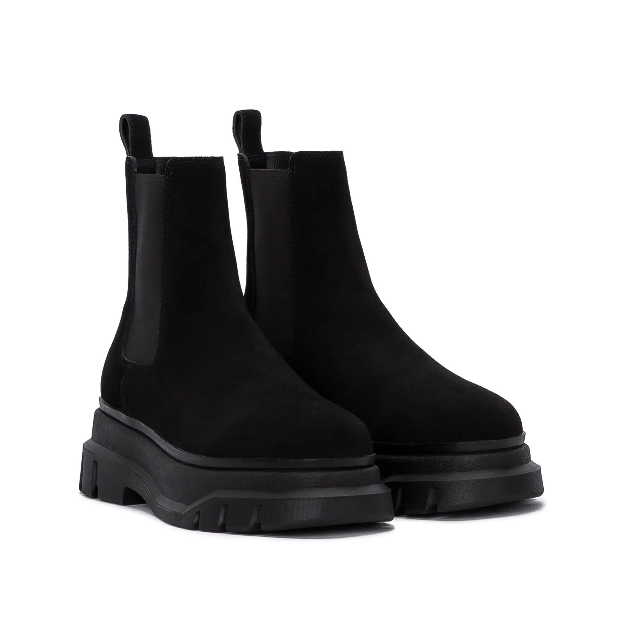 THE MARS LADY WOLF CHELSEA BOOT - BLACK SUEDE