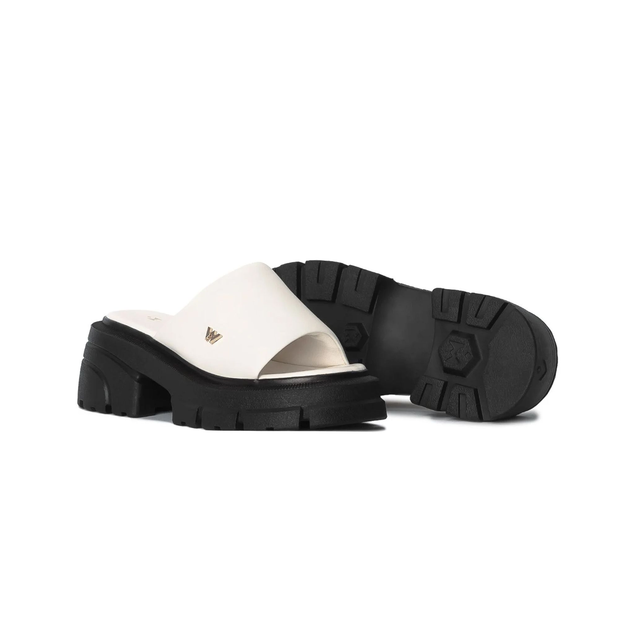 THE QUEEN WOLF MULE SANDAL - CREAM WHITE