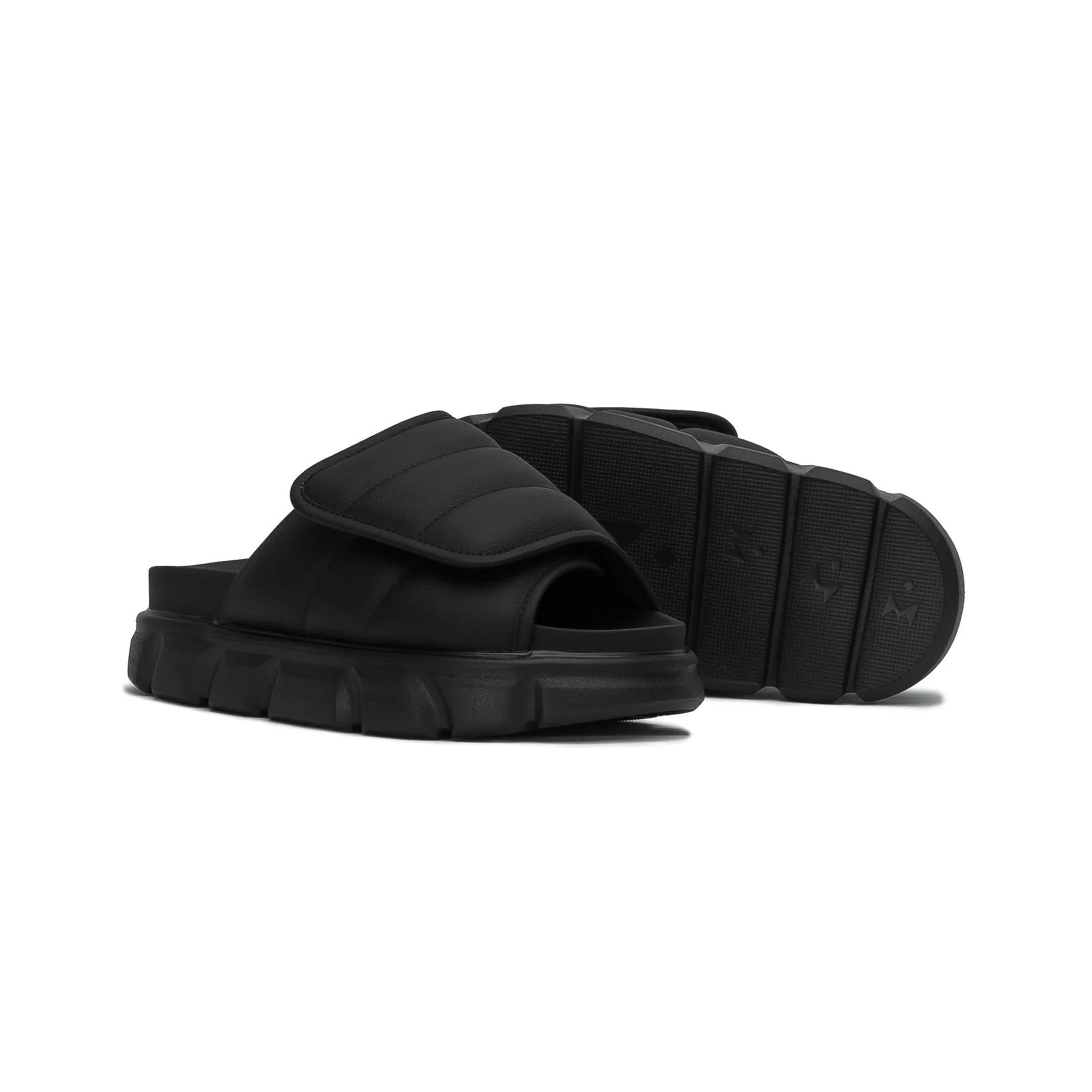 THE LARVA LADY WOLF SLIDE SANDAL - FULL BLACK