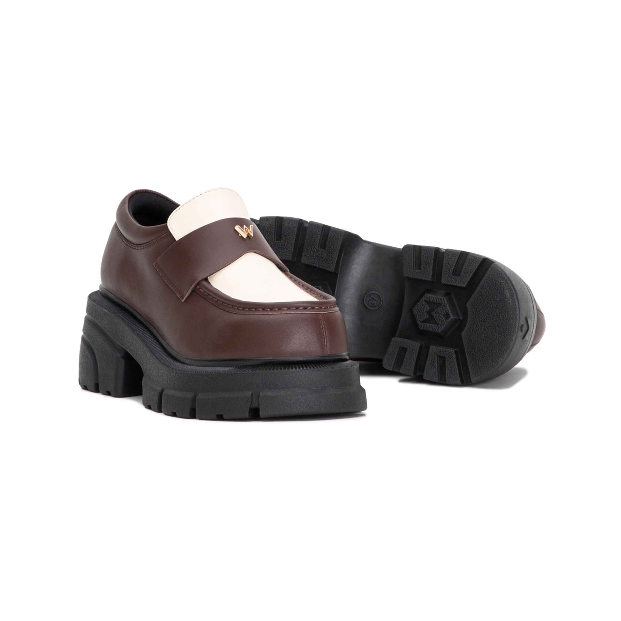 THE SLAY-DY WOLF LOAFER - BROWN & OFFWHITE
