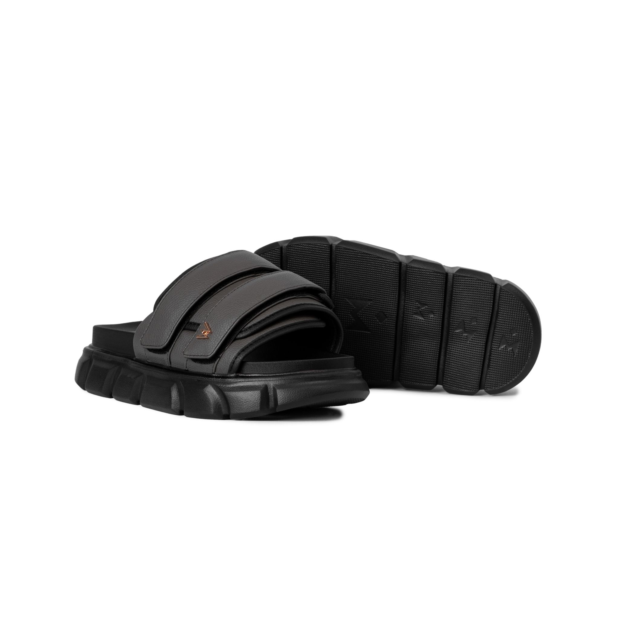 THEWOLF ESSENTIAL STRAP SLIDE SANDAL - GREY