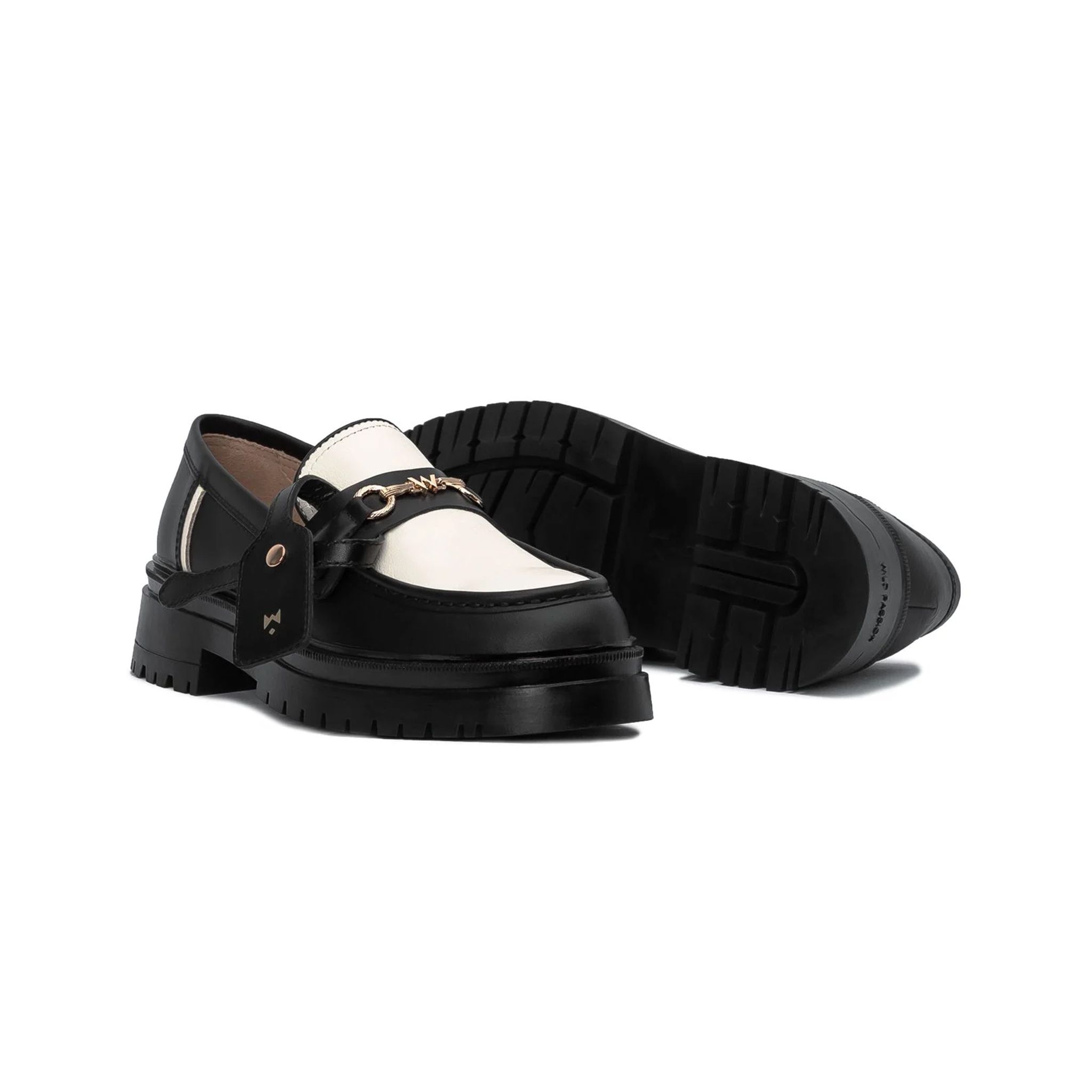THE SEAN WOLF CHUNKY LOAFER - BLACK OFF WHITE
