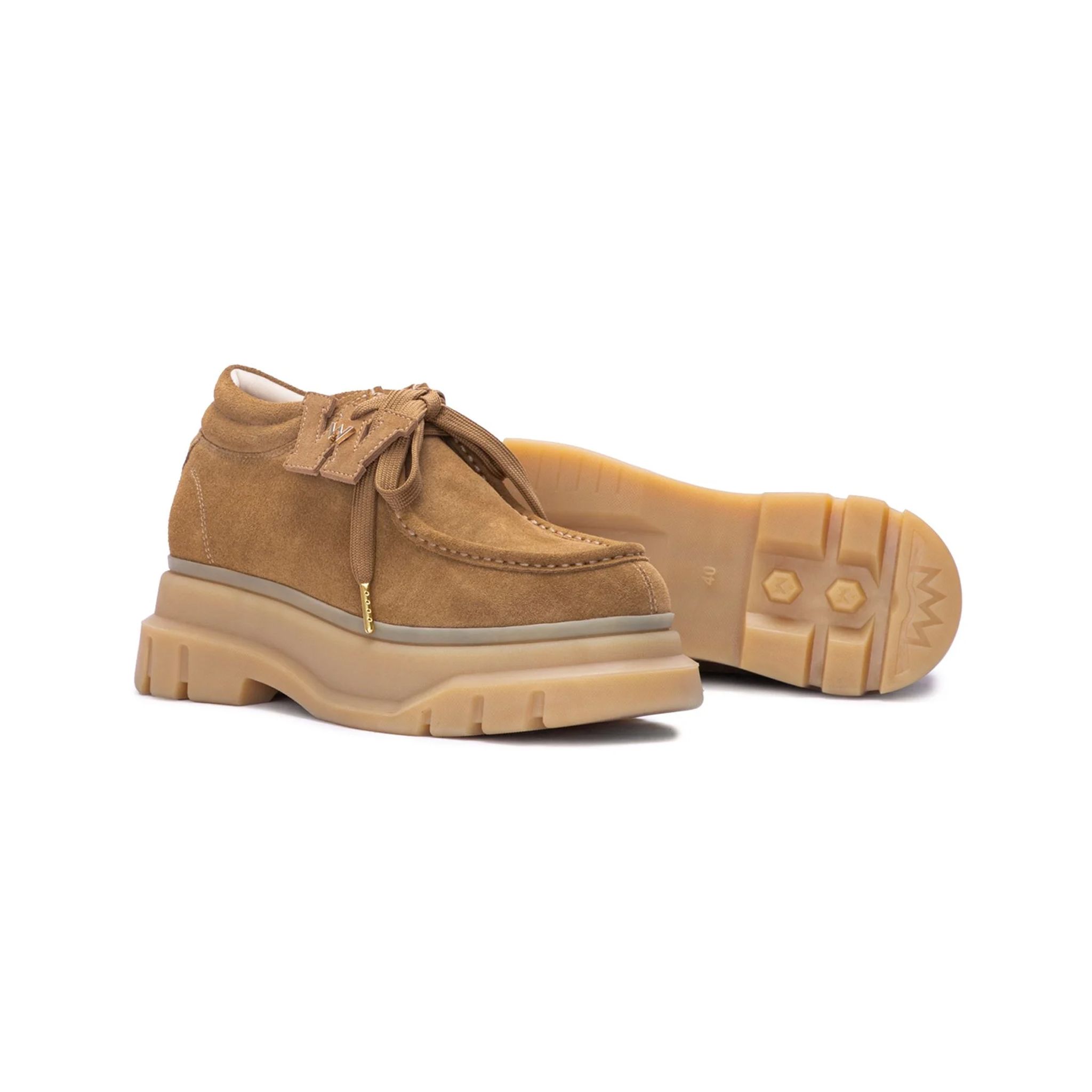 THE LADY WOLF R&E DERBY 4 EYELET - TOBACCO