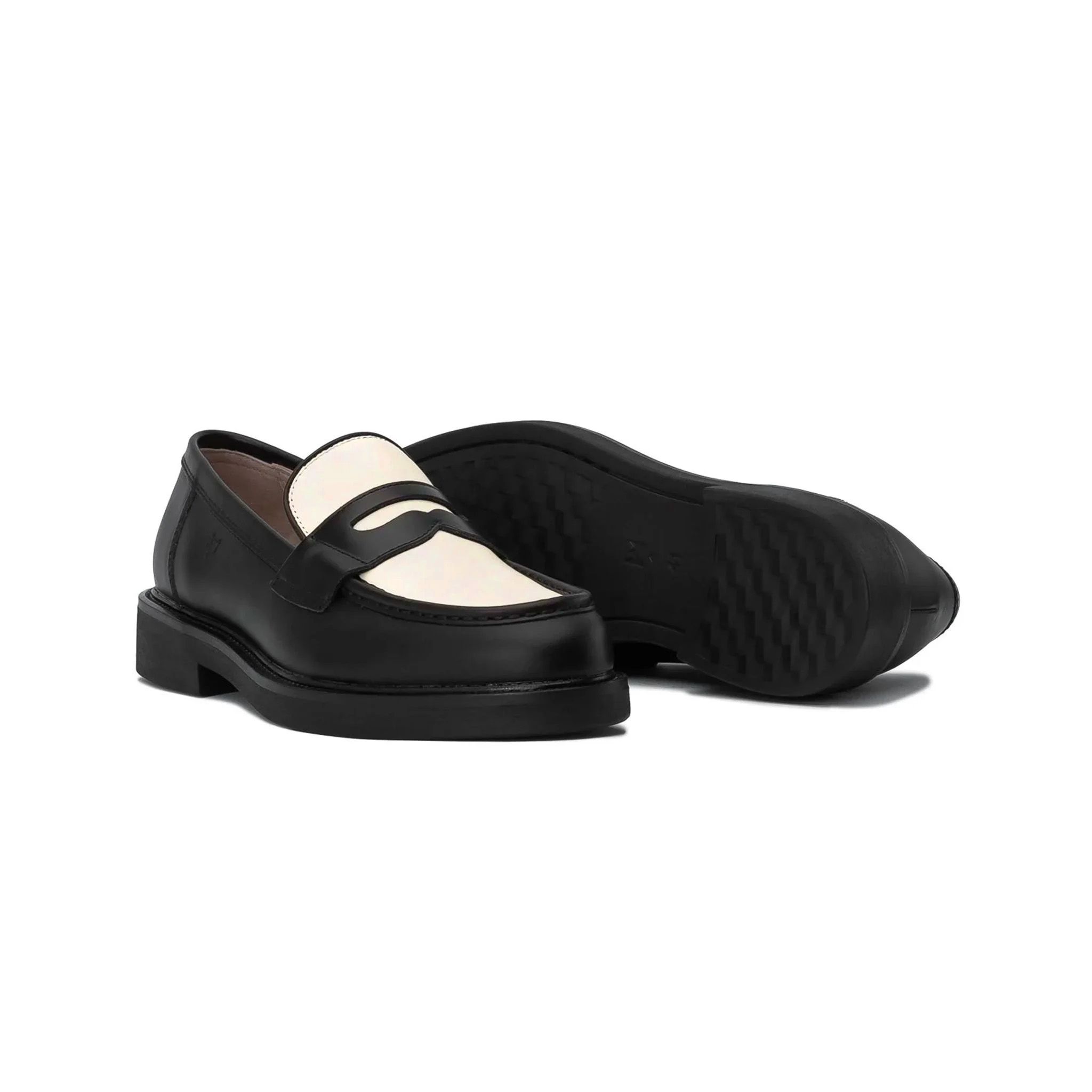THE SEAN LADY WOLF PENNY LOAFER - BLACK OFF WHITE