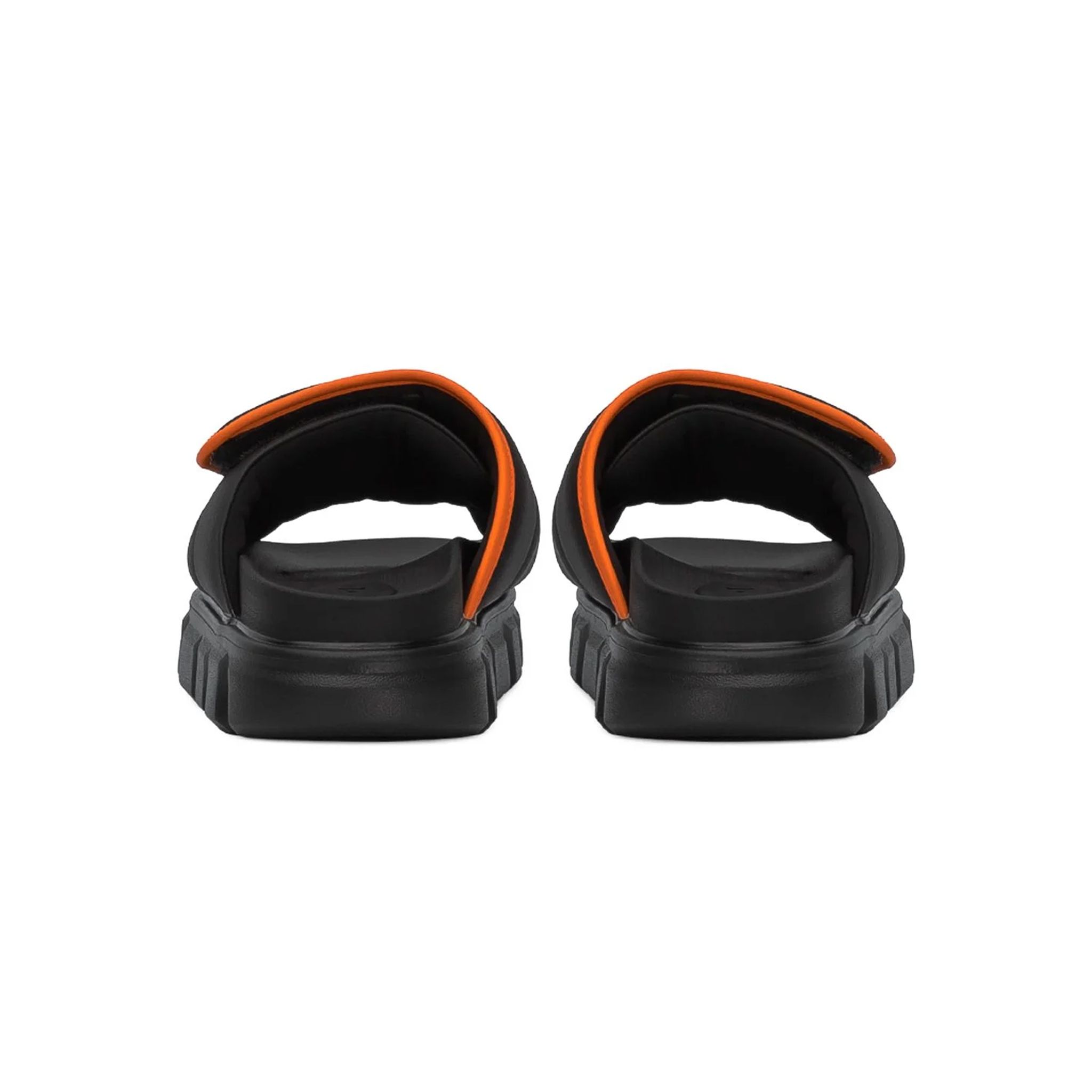 THE LARVA WOLF SLIDE SANDAL - BLACK ORANGE