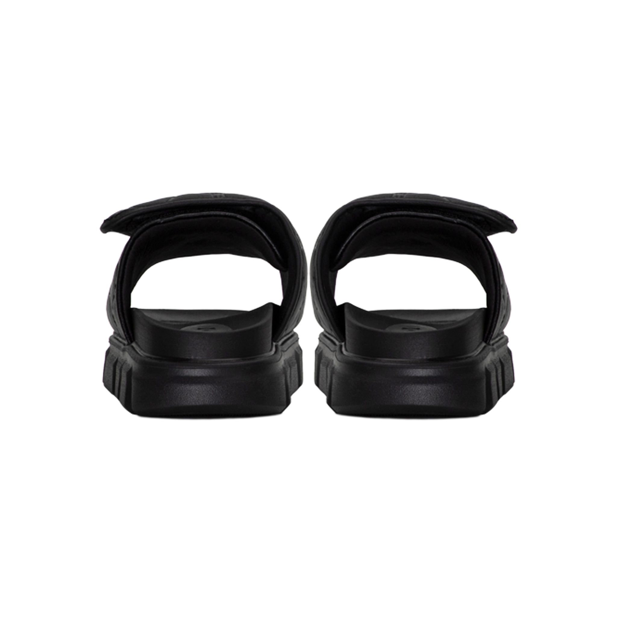 THE LADY WOLF ESSENTIAL MONOGRAM SLIDE SANDAL - BLACK