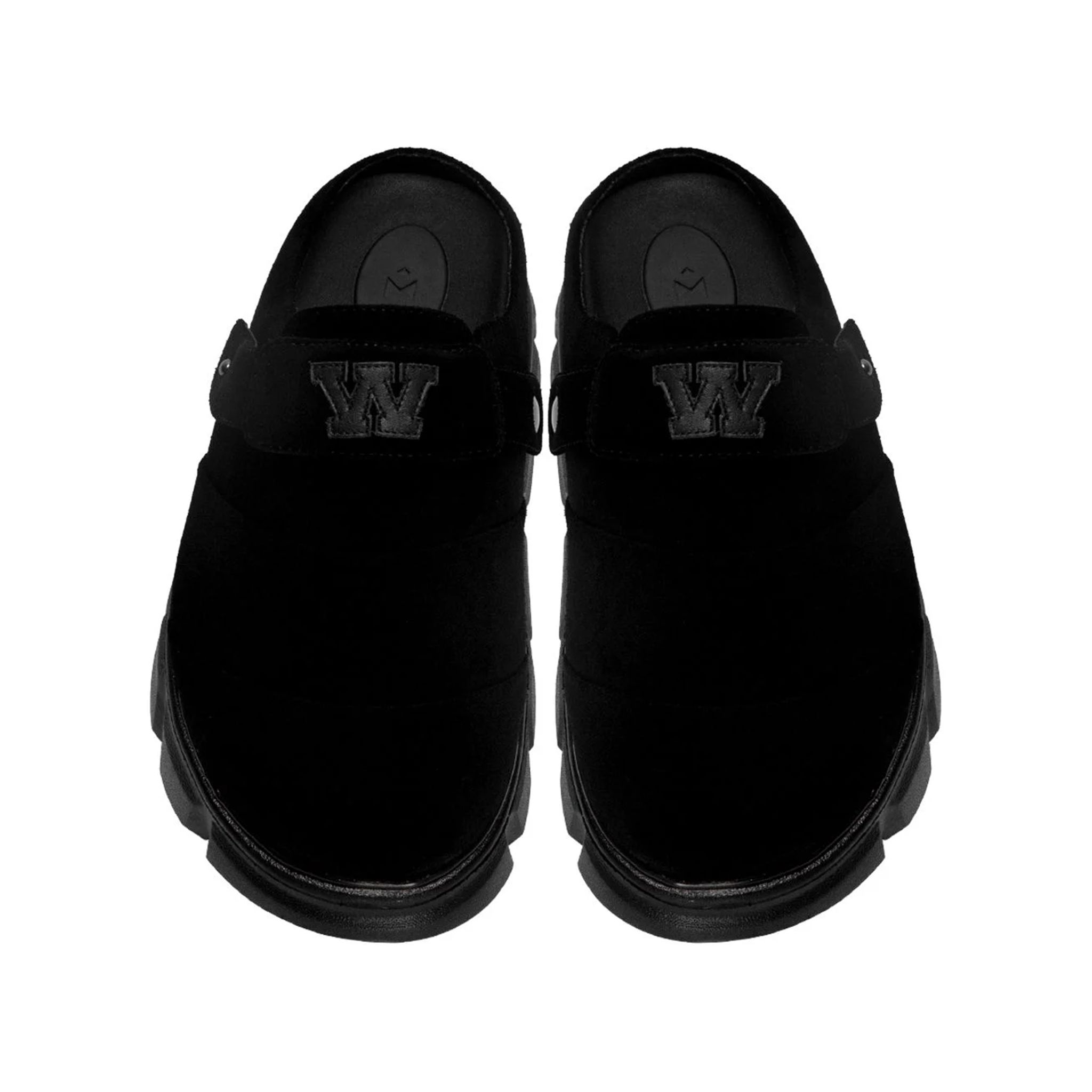 THE LADY WOLF R&E MULE SANDAL - BLACK SUEDE
