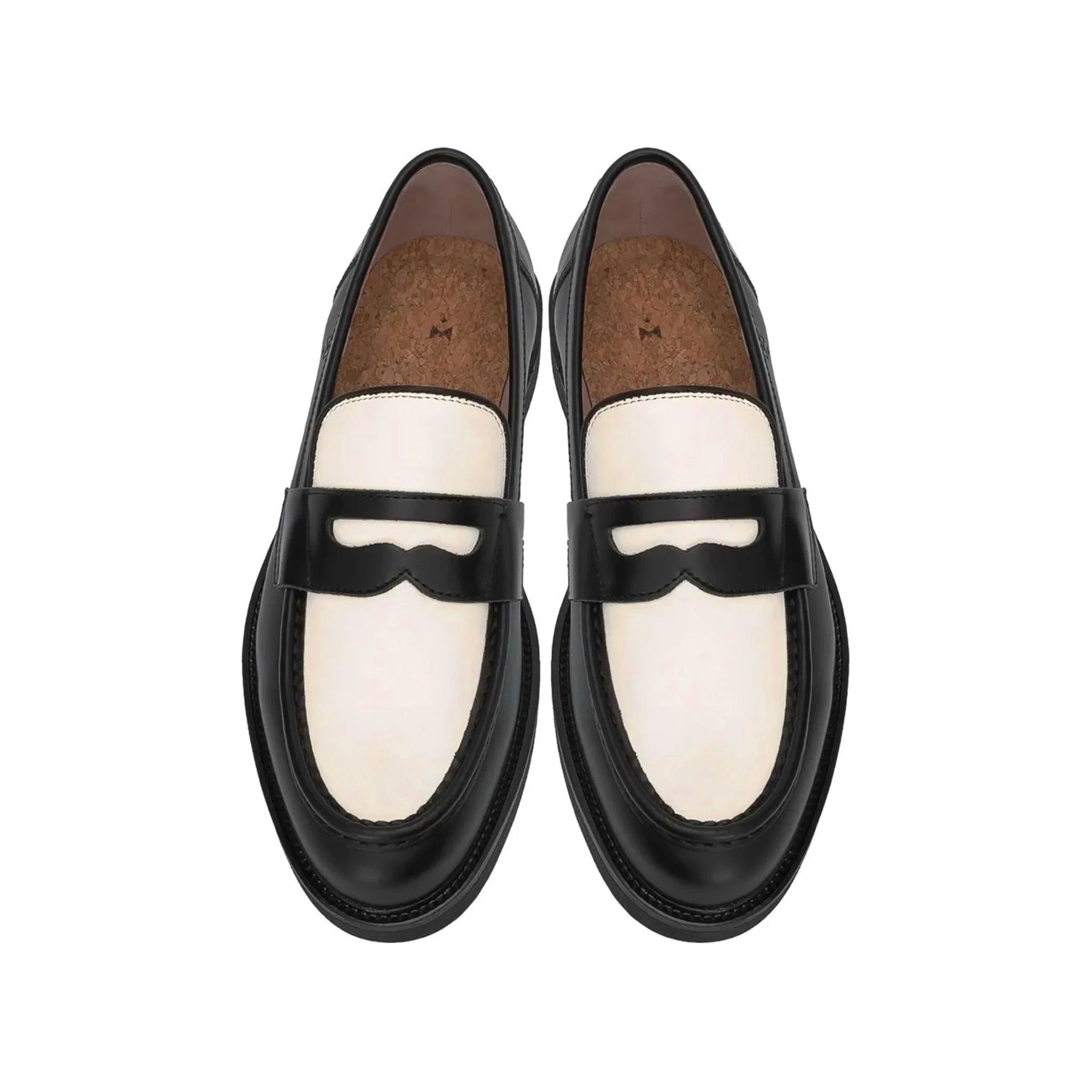 THE SEAN LADY WOLF PENNY LOAFER - BLACK OFF WHITE