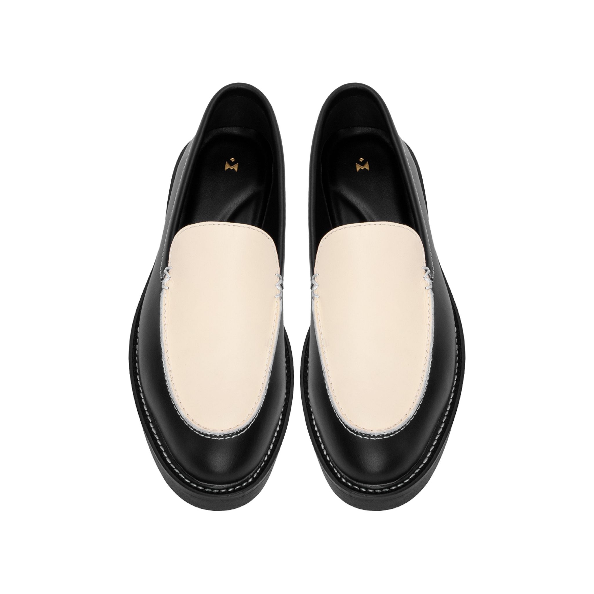 THE ELEGANT WOLF LOAFER - BLACK & OFFWHITE
