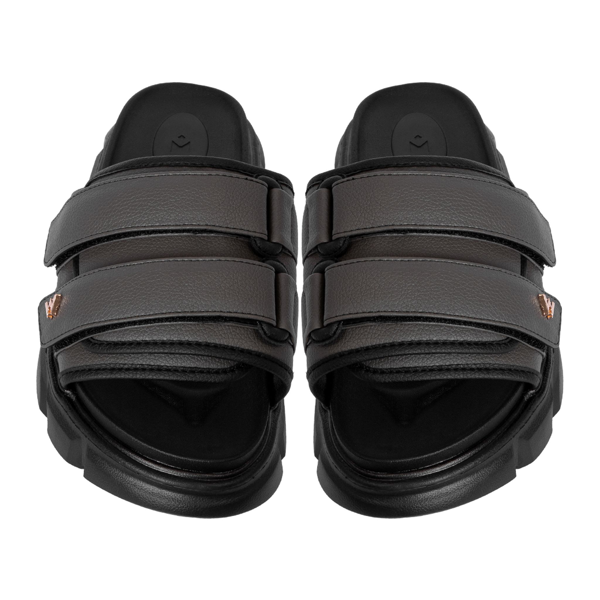 THEWOLF ESSENTIAL STRAP SLIDE SANDAL - GREY