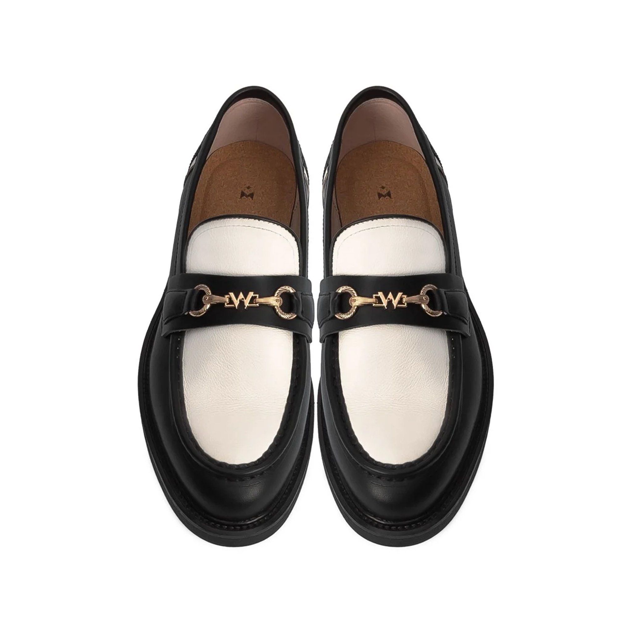 THE SEAN LADY WOLF MODERN LOAFER - BLACK OFF WHITE
