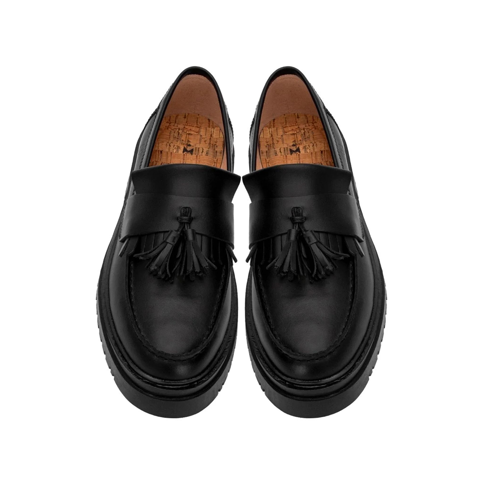 THEWOLF CHUNKY TASSEL LOAFER - BLACK
