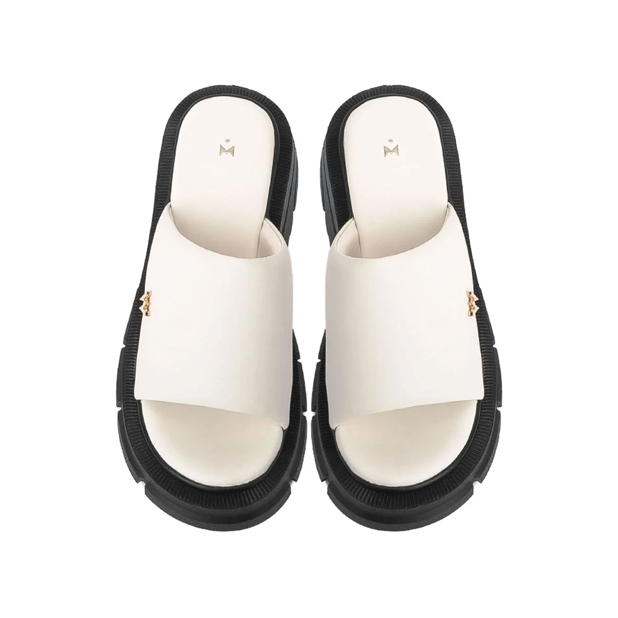 THE QUEEN WOLF MULE SANDAL - CREAM WHITE