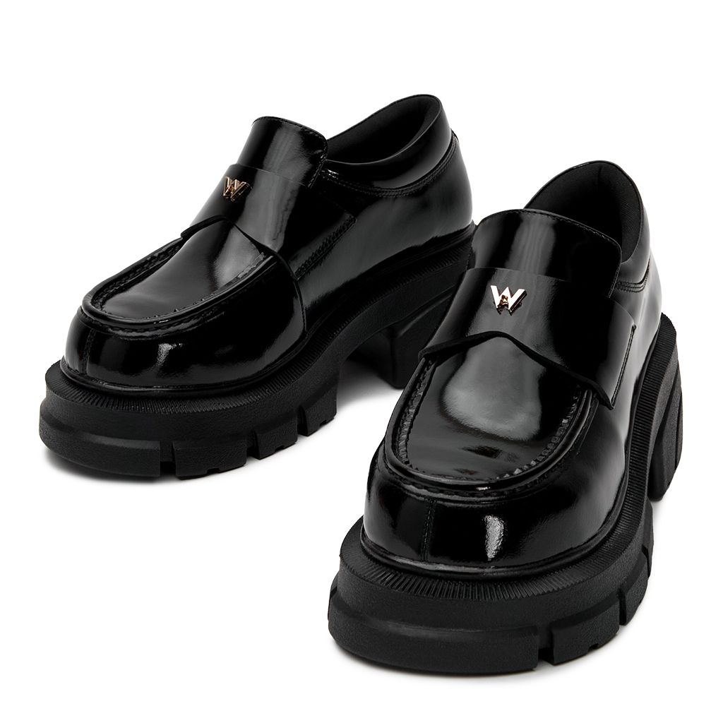 THE SLAY-DY WOLF LOAFER - SHINY BLACK