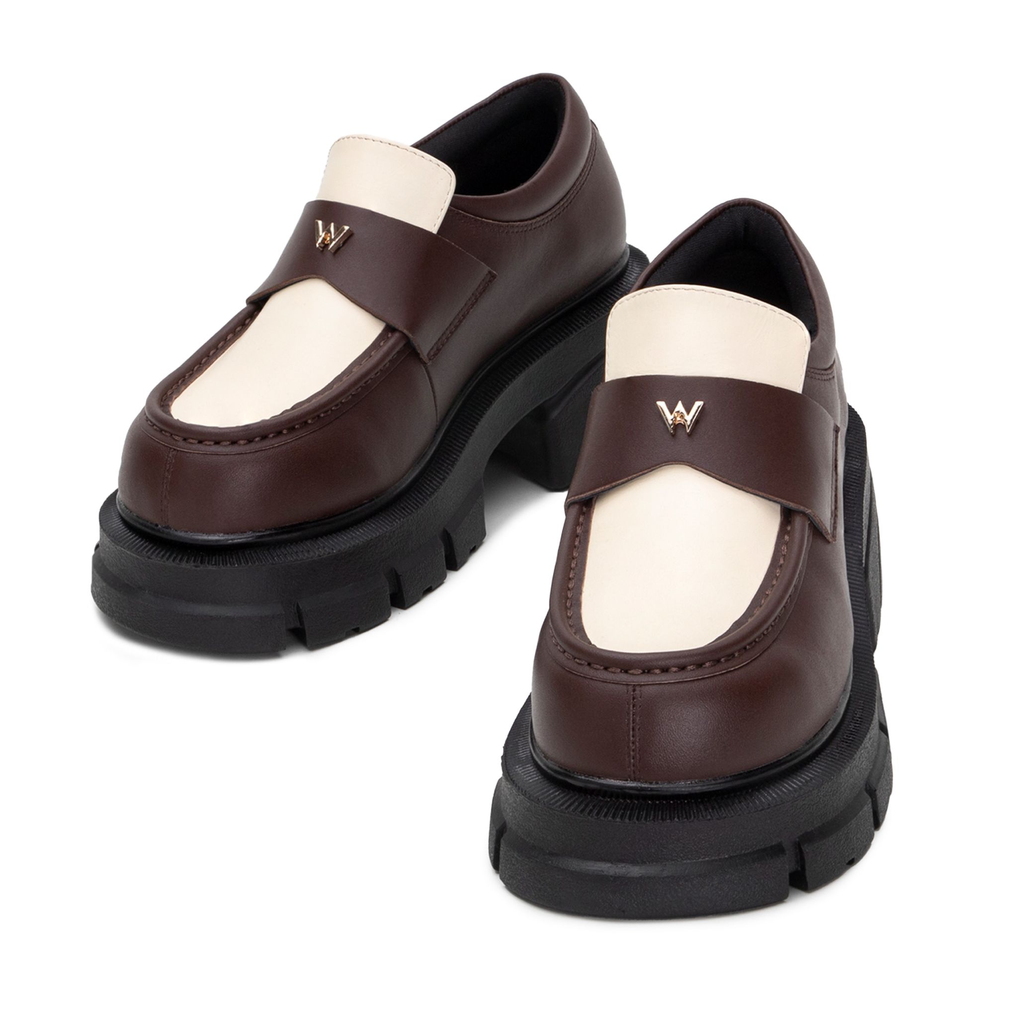 THE SLAY-DY WOLF LOAFER - BROWN & OFFWHITE