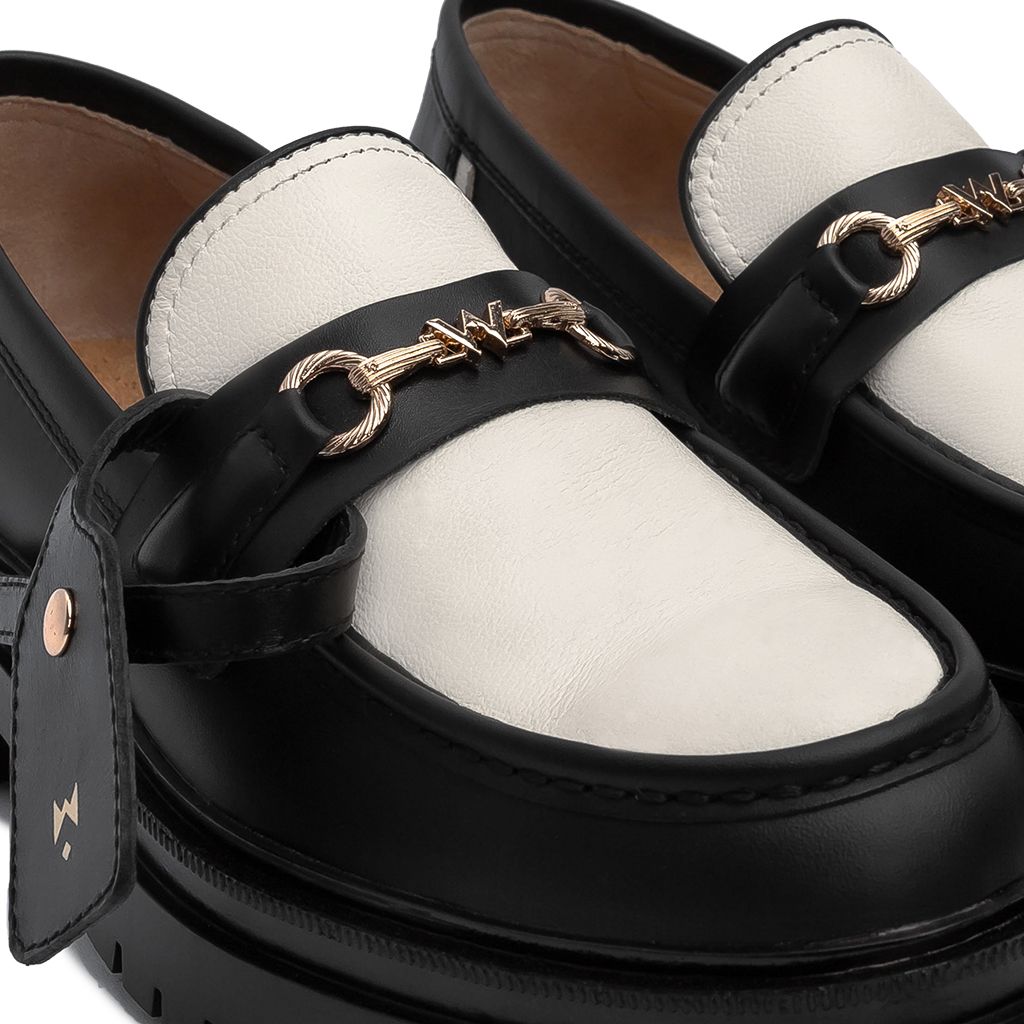 THE SEAN WOLF CHUNKY LOAFER - BLACK OFF WHITE