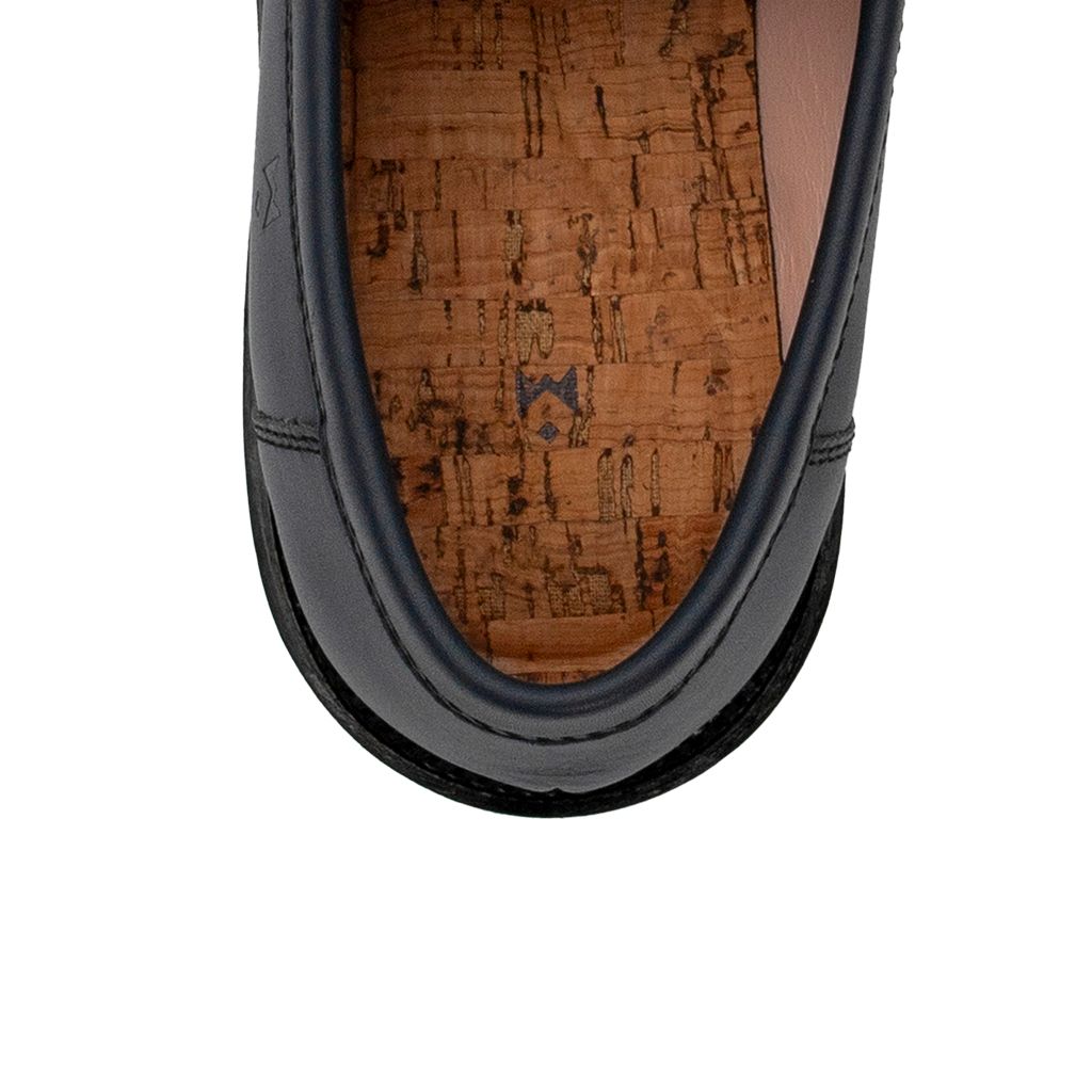 THE SEAN WOLF PENNY LOAFER - NAVY BLUE & OFFWHITE