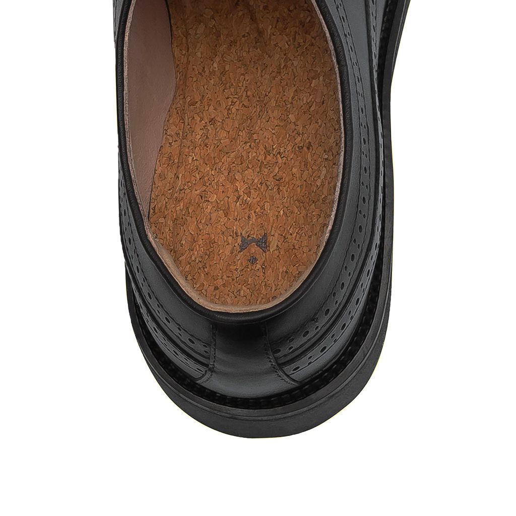 THE SEAN LADY WOLF BROGUE DERBY - BLACK