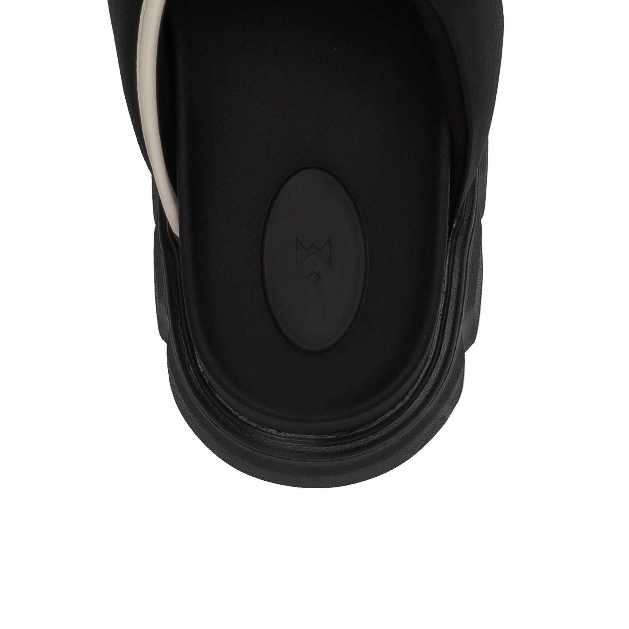 THE LARVA WOLF SLIDE SANDAL - BLACK WHITE