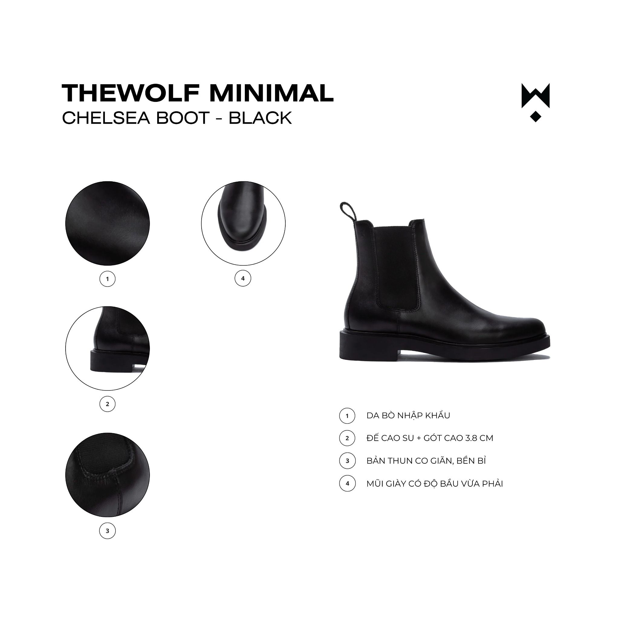 THE WOLF MINIMAL CHELSEA BOOT - BLACK