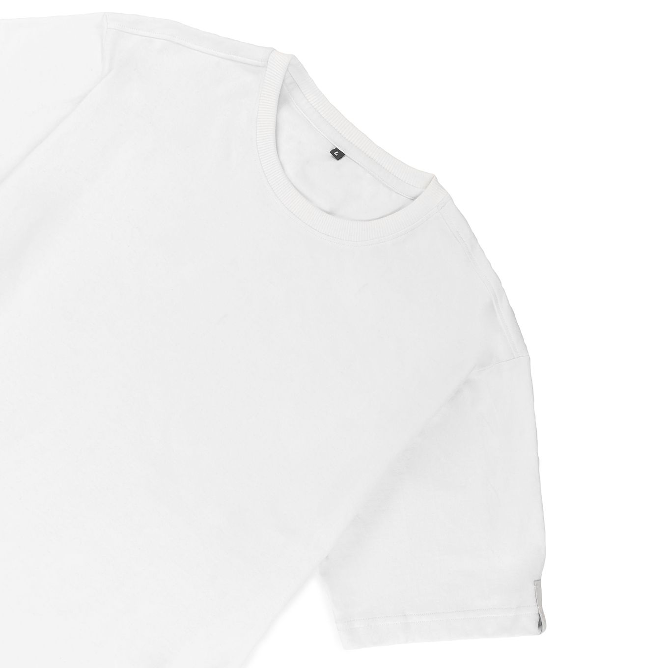 THEWOLF LOGO LEATHER TEE - WHITE