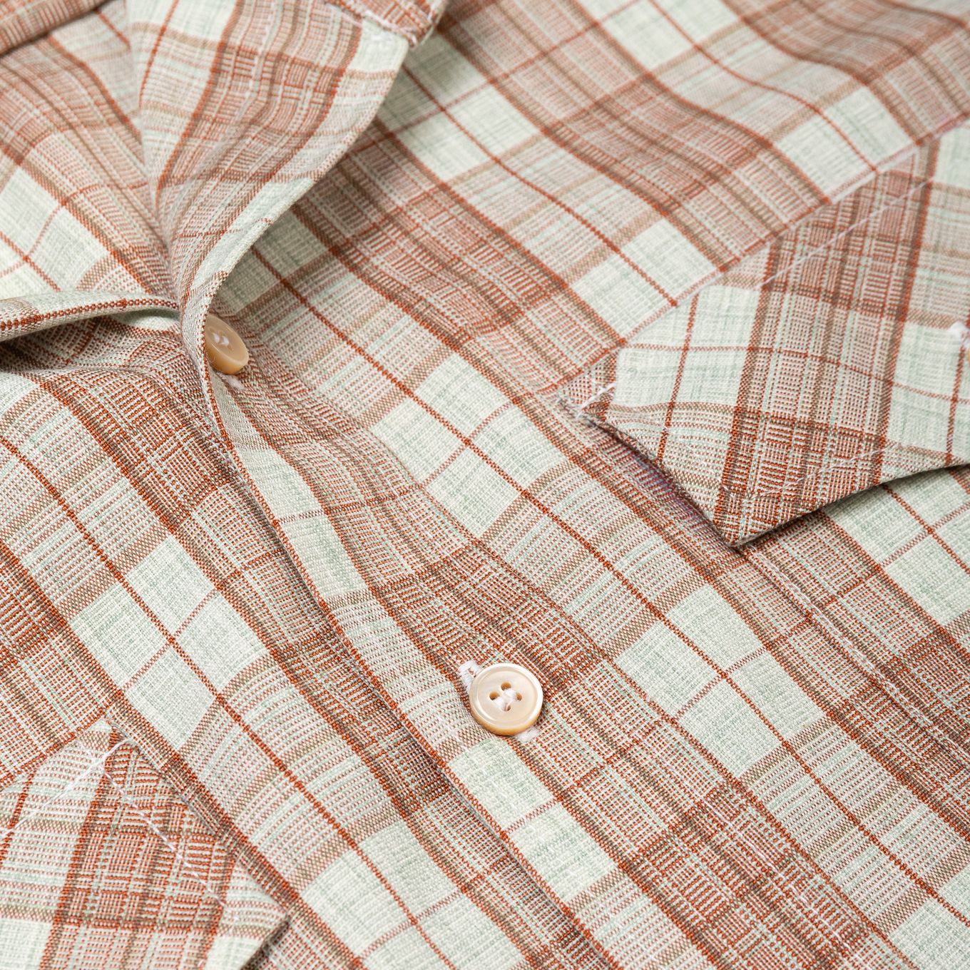 THEWOLF CHECK SHIRT LIGHT BROWN