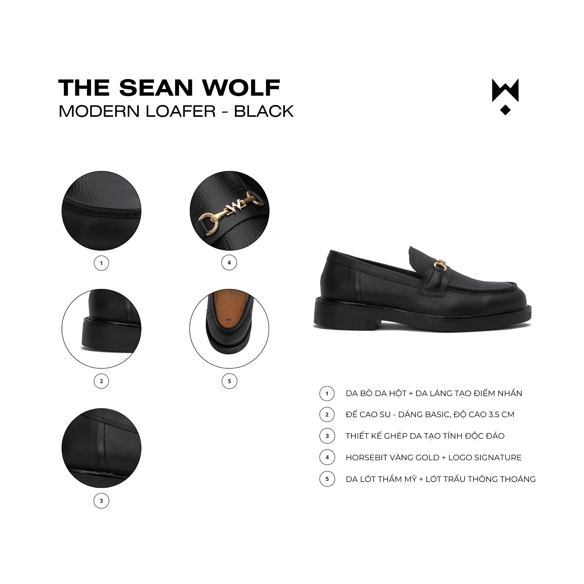 THE SEAN WOLF MODERN LOAFER - BLACK