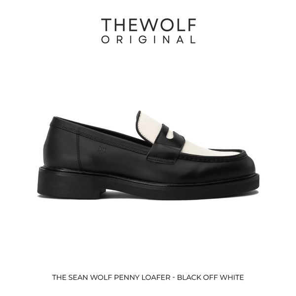  THE SEAN WOLF PENNY LOAFER - BLACK OFF WHITE 