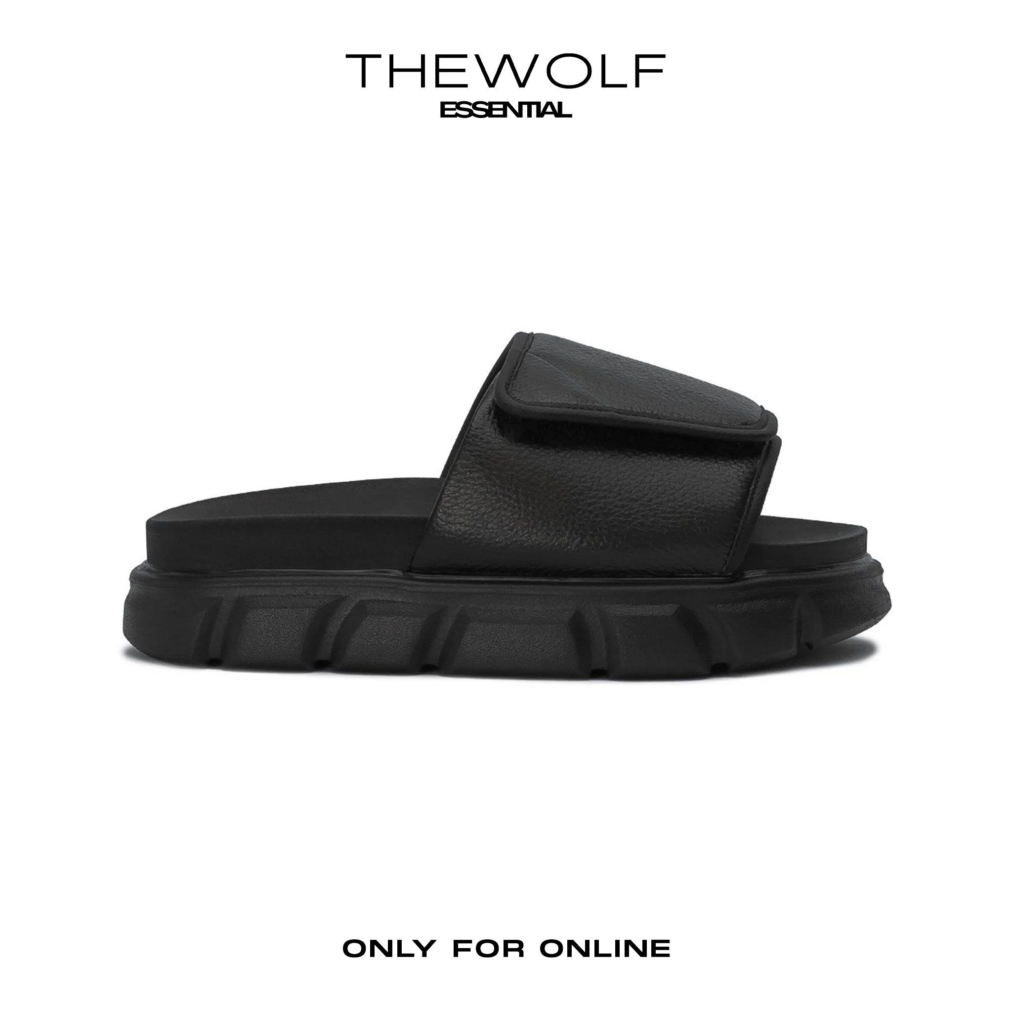 THE SEAN LADY WOLF SLIDE SANDAL V.2 - BLACK