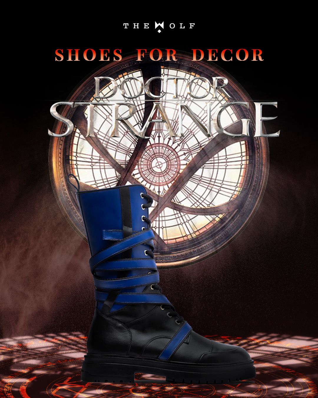 DR STRANGE CHUNKY HI-ANKLE COMBAT BOOTS - SHOES FOR DECOR