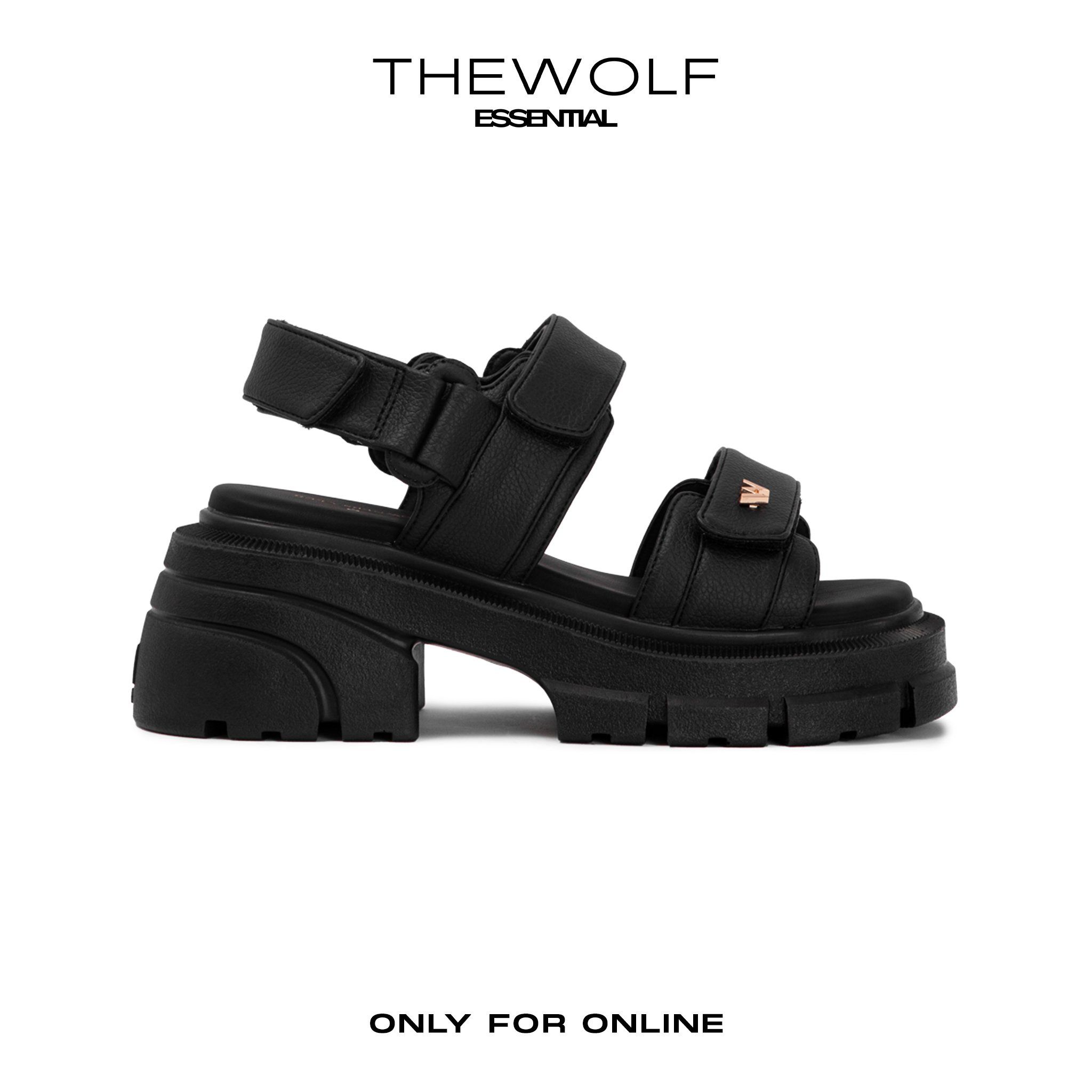 THEWOLF ESSENTIAL HIGH SANDAL - BLACK