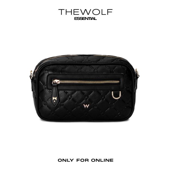  THEWOLF ESSENTIAL MONOGRAM CROSSDY BAG - BLACK 