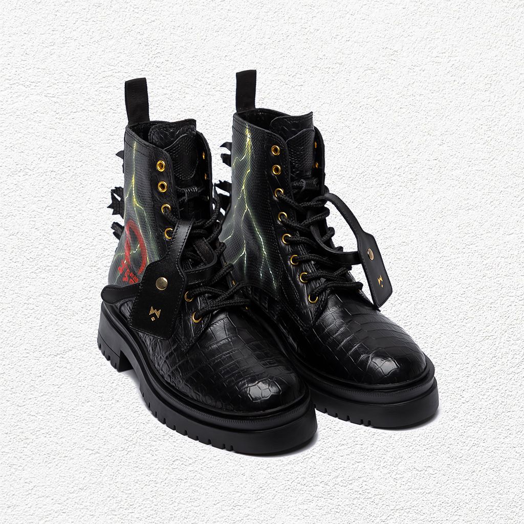 THE GODZILLA CHUNKY COMBAT BOOTS - SHOES FOR DECOR